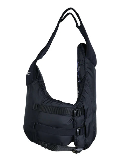 Hiko Saluki PFD for slalom - side view showing buckles and straps