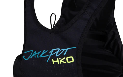 Hiko Jackpot PFD for slalom - close up of logo on chest