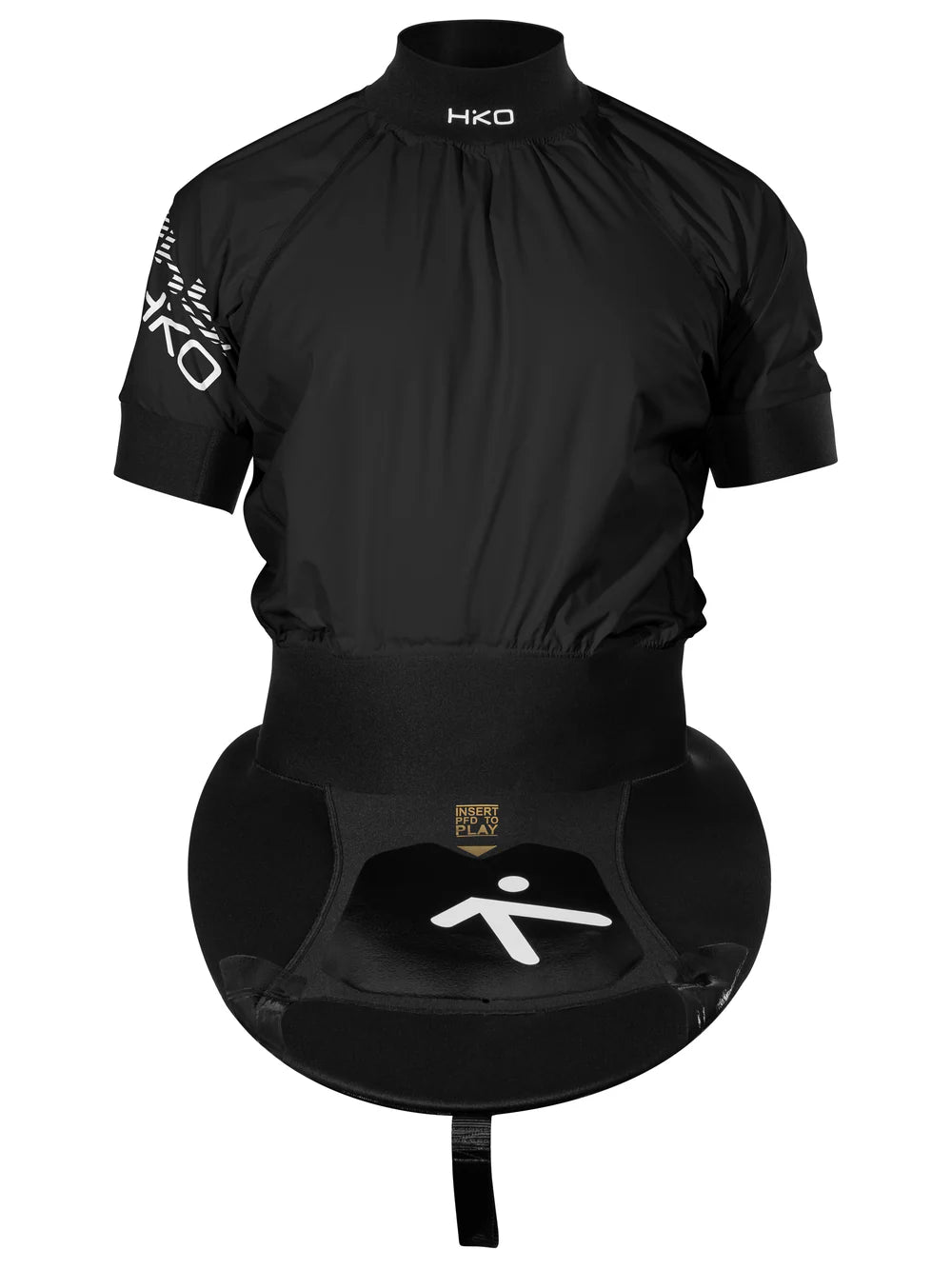 Hiko Jackpot x Zephyr ss - front view, shown in black with white logos