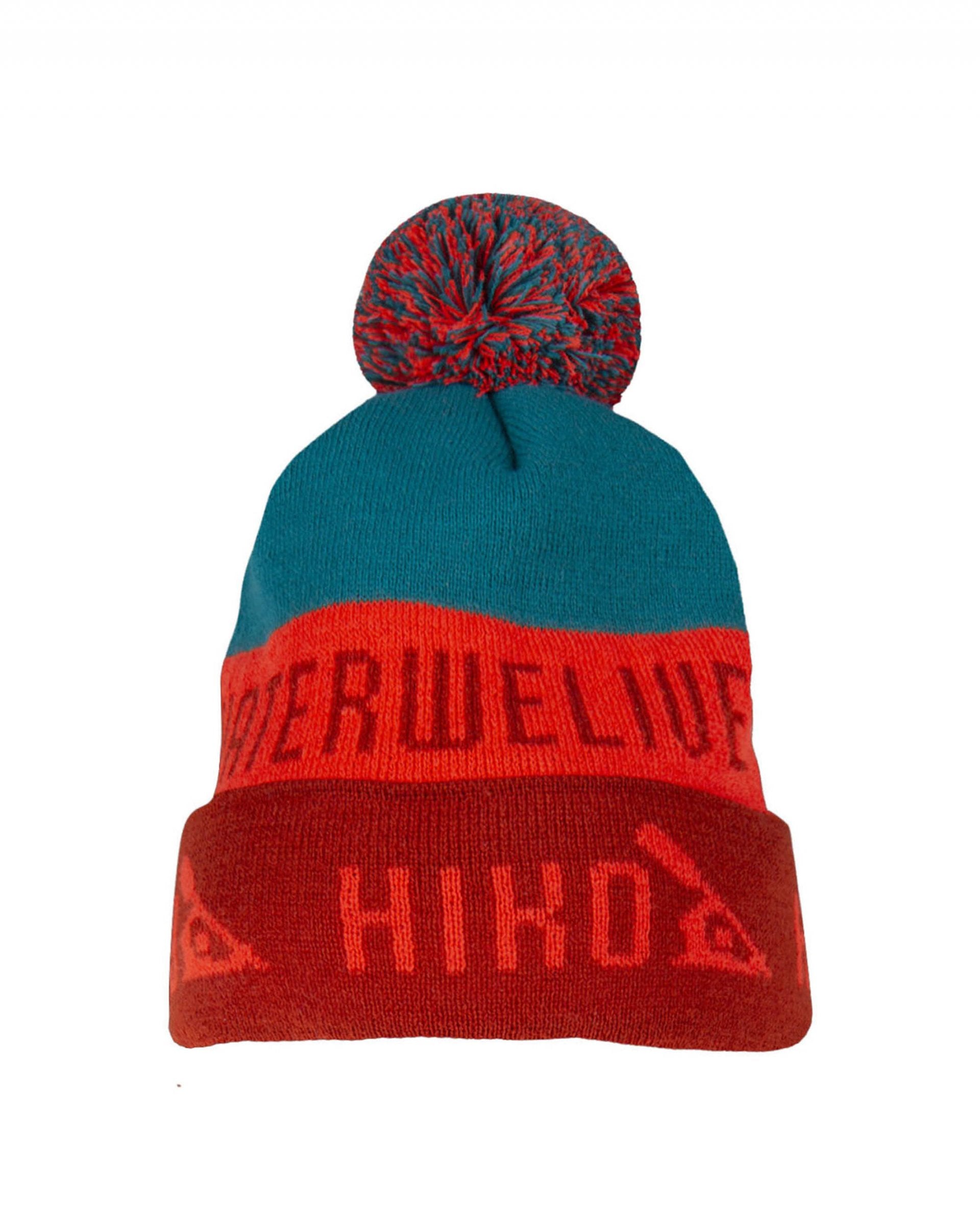90'S BEANIE SHOWN IN ORANGE WITH BLUE