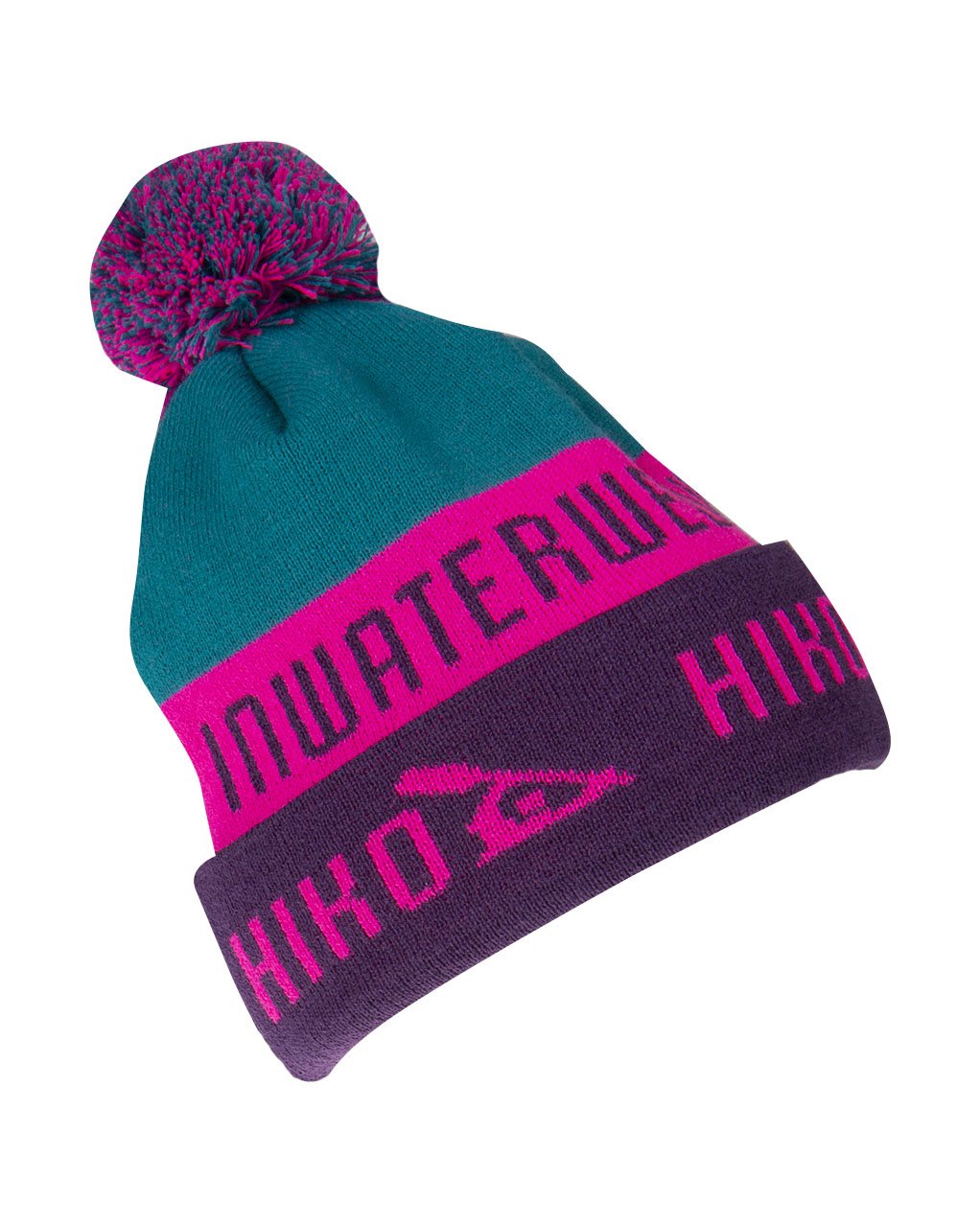 90'S BEANIE IN PUPPLE WITH BLUE