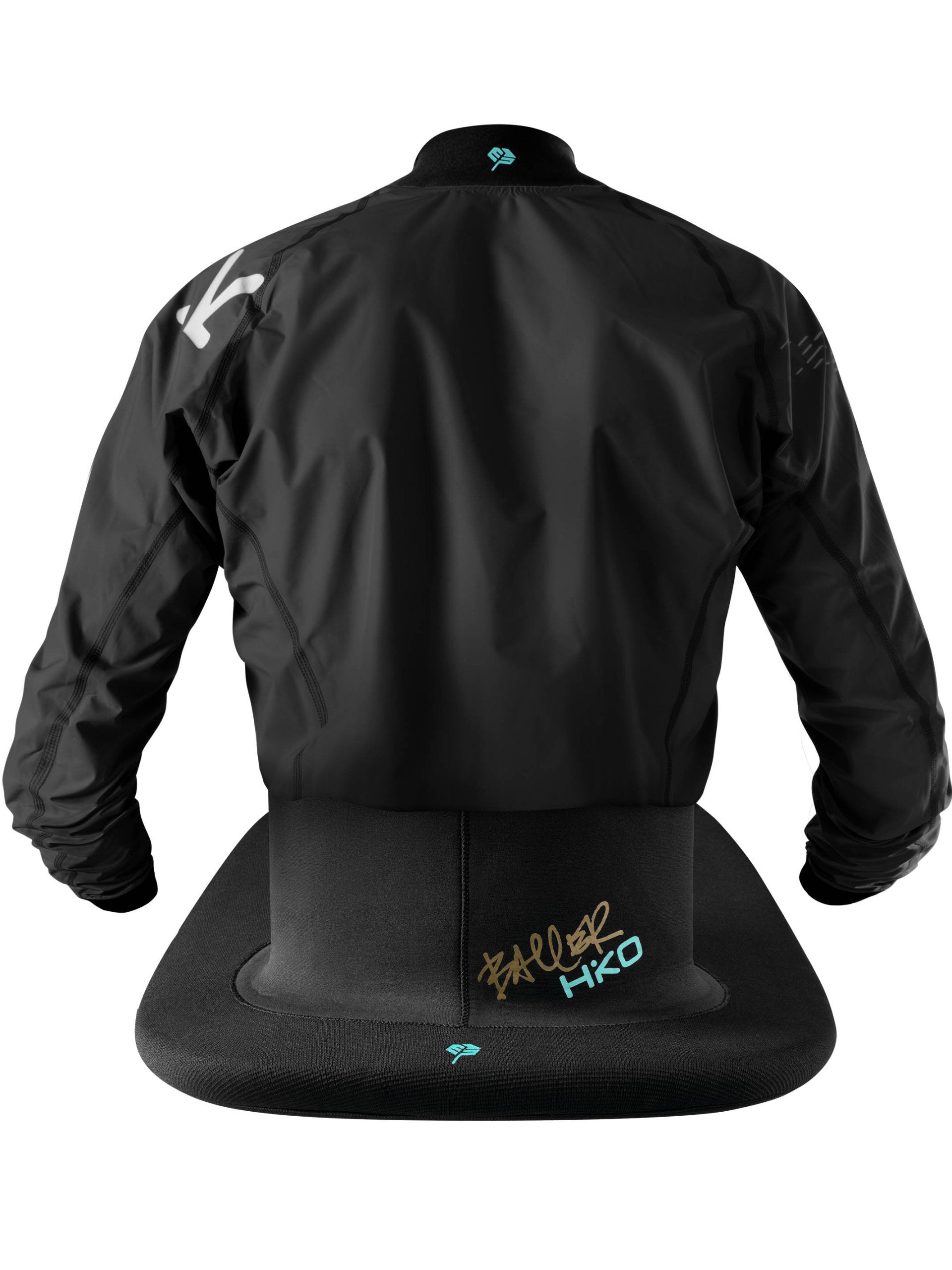 BACK VIEW OF BALLER 87 X ZEPHYR LONG SLEEVED TOPDECK IN BLACK