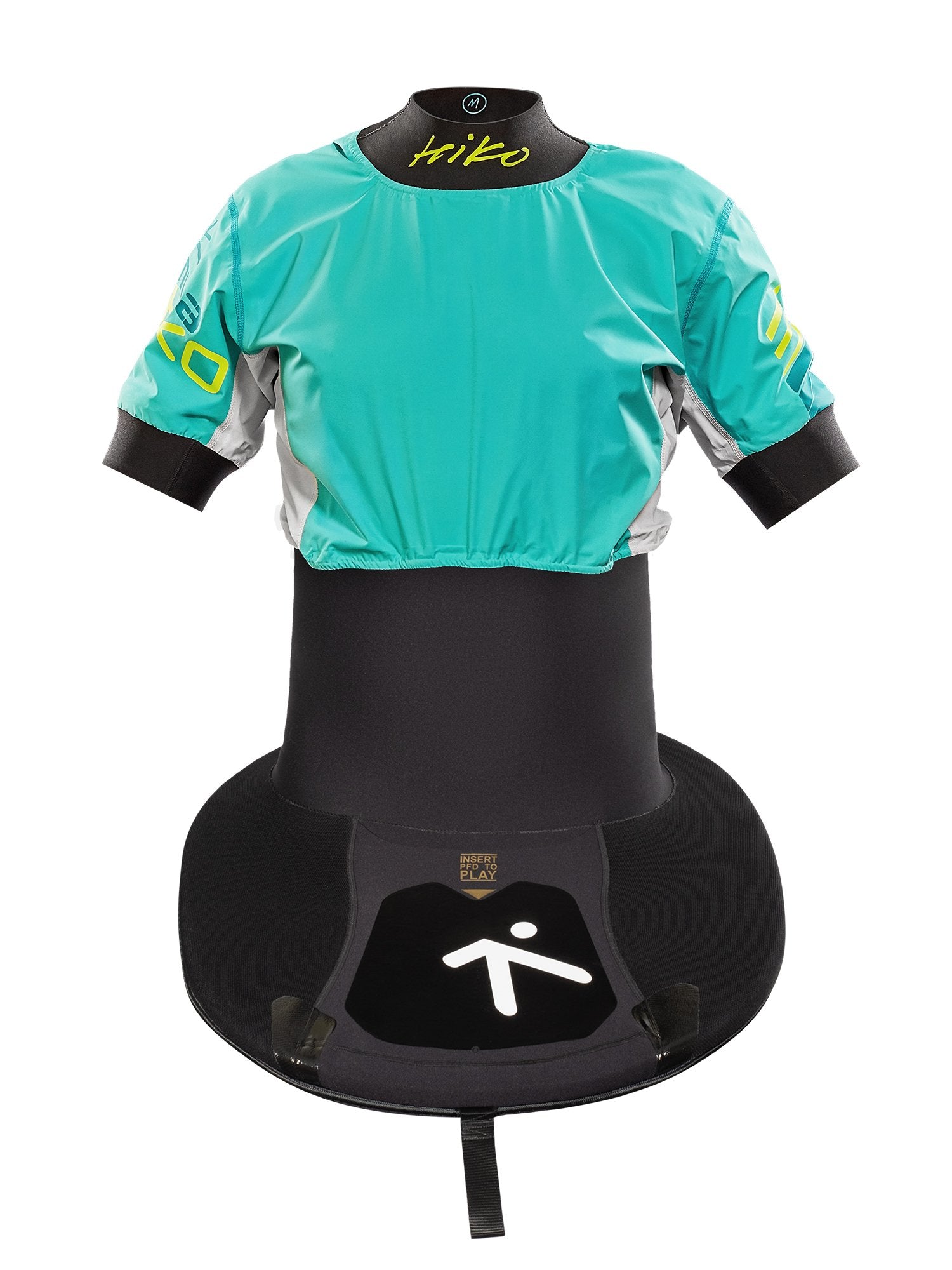 C1 JACKPOT X MAMBA SHORT SLEEVED TOPDECK - FRONT VIEW IN CORAL BLUE