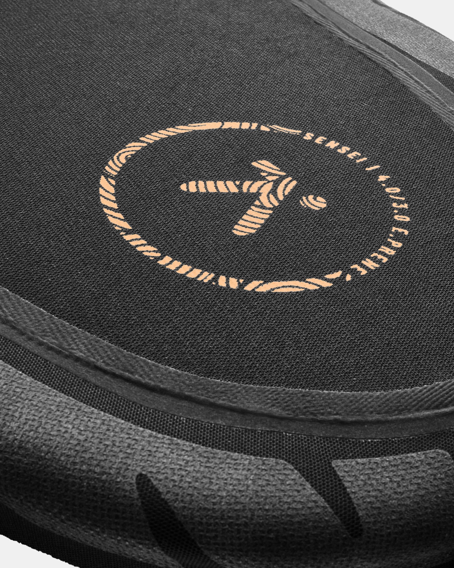 CLOSE UP VIEW OF SENSEI SPRAYDECK SHOWING HIKO LOGO