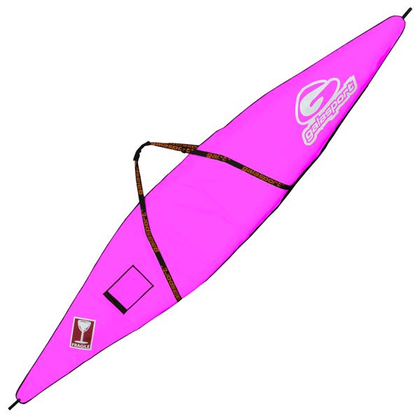 GALASPORT K1 BOAT BAG IN NEON PINK WITH WHITE LOGO AND FRAGILE SIGN