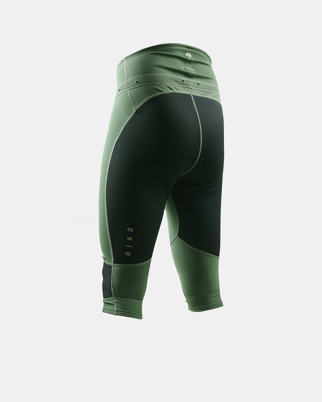 GAMBIT V2 KAKAKING SHORTS - BACK VIEW SHOWN AND SHADED OLIVE AND BLACK ON WHITE BACKGROUND