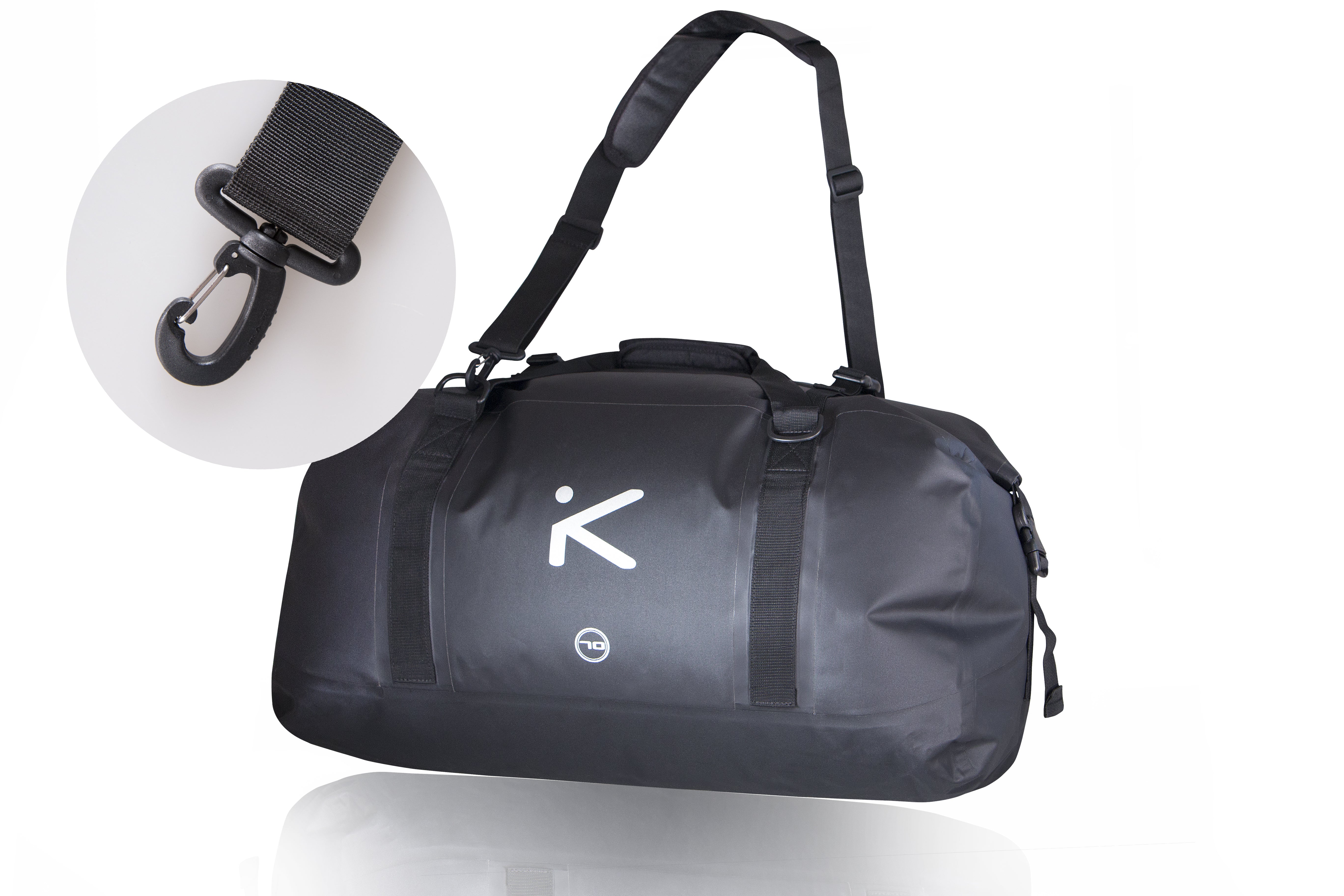 Hiko Aviator 70L dry bag - detailed view showing shoulder strap