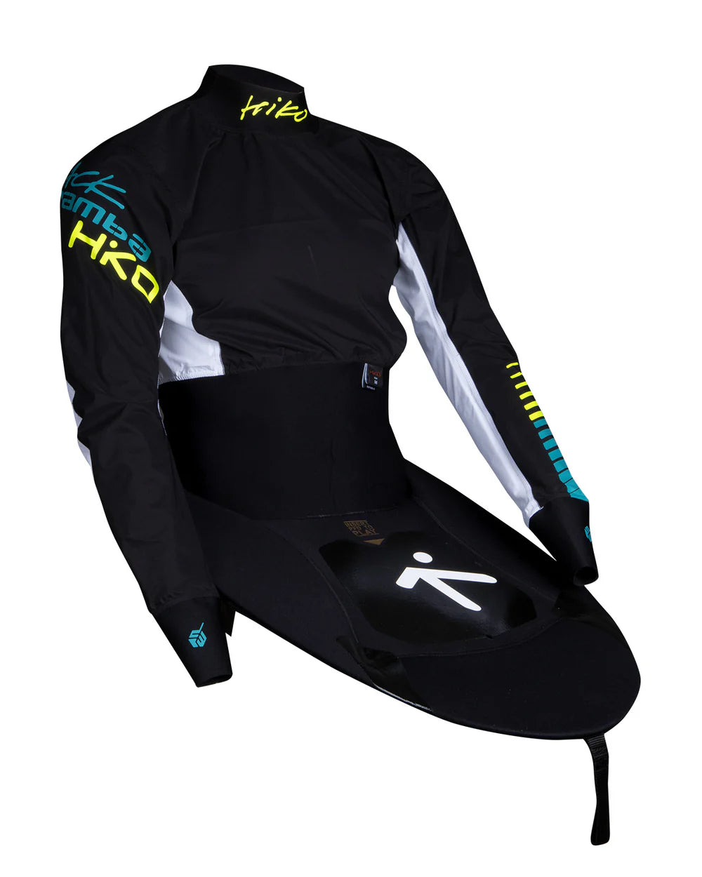 K1 Jackpot x  Mamba long sleeved topdeck shown in black with green and yellow logo