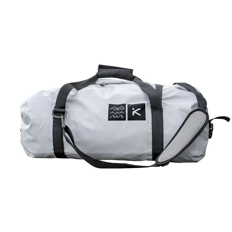 Hiko Rover 40L dry bag - front view in great with black logos