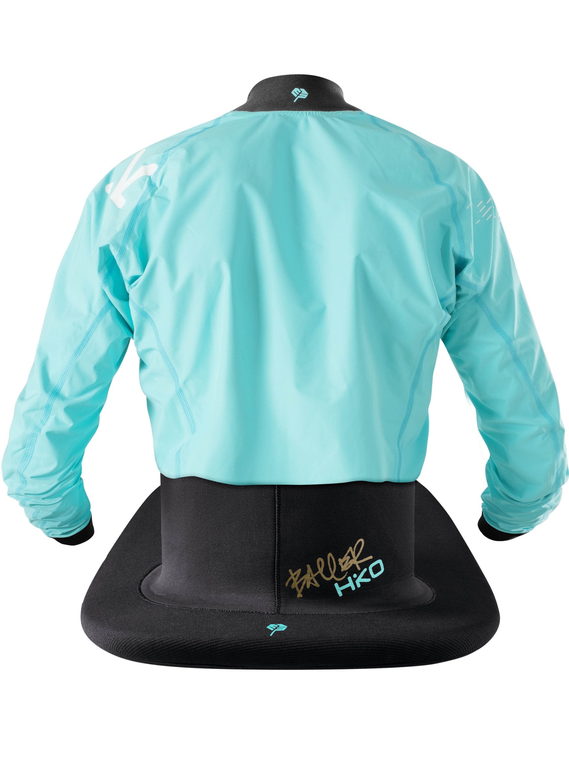 BACK VIEW OF BALLER 87 TOPDECK FOR KAYAK CROSS - CORAL BLUE LONG SLEEVED 