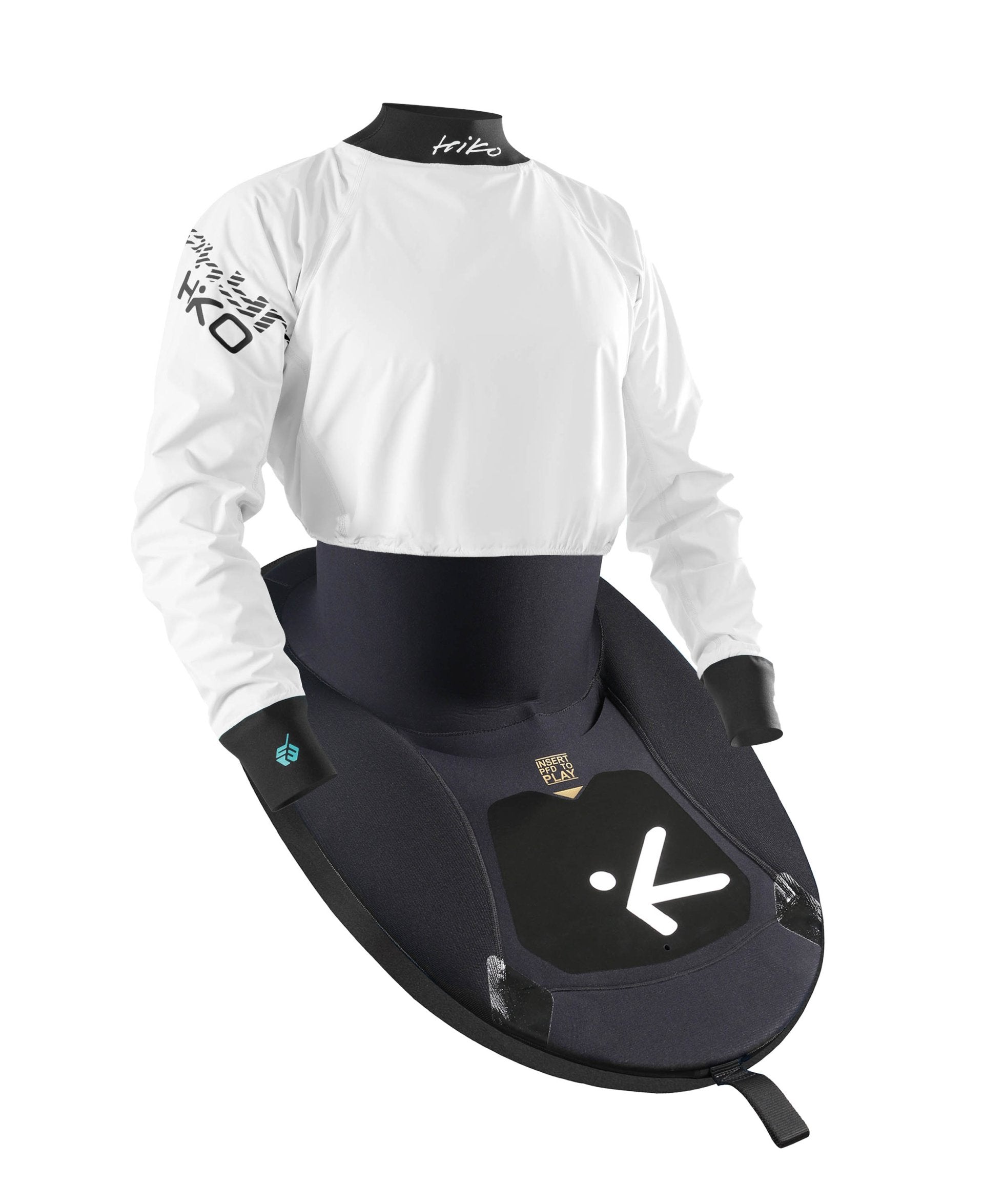 E1 Jackpot Zephyr topdeck - long sleeved - front view in white 