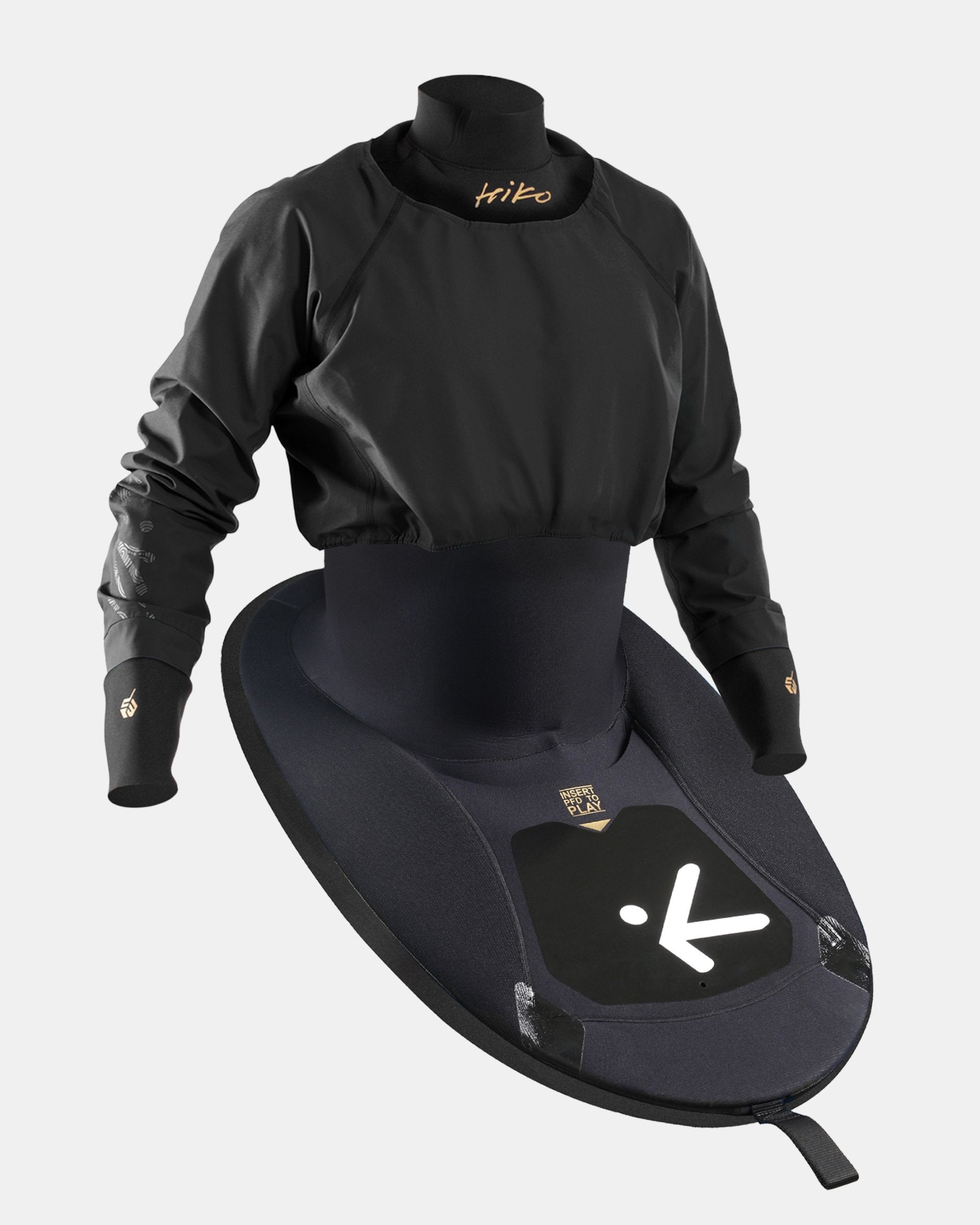 E1 SIROCCO X JACKPOT TOPDECK IN BLACK WITH LONG SLEEVES