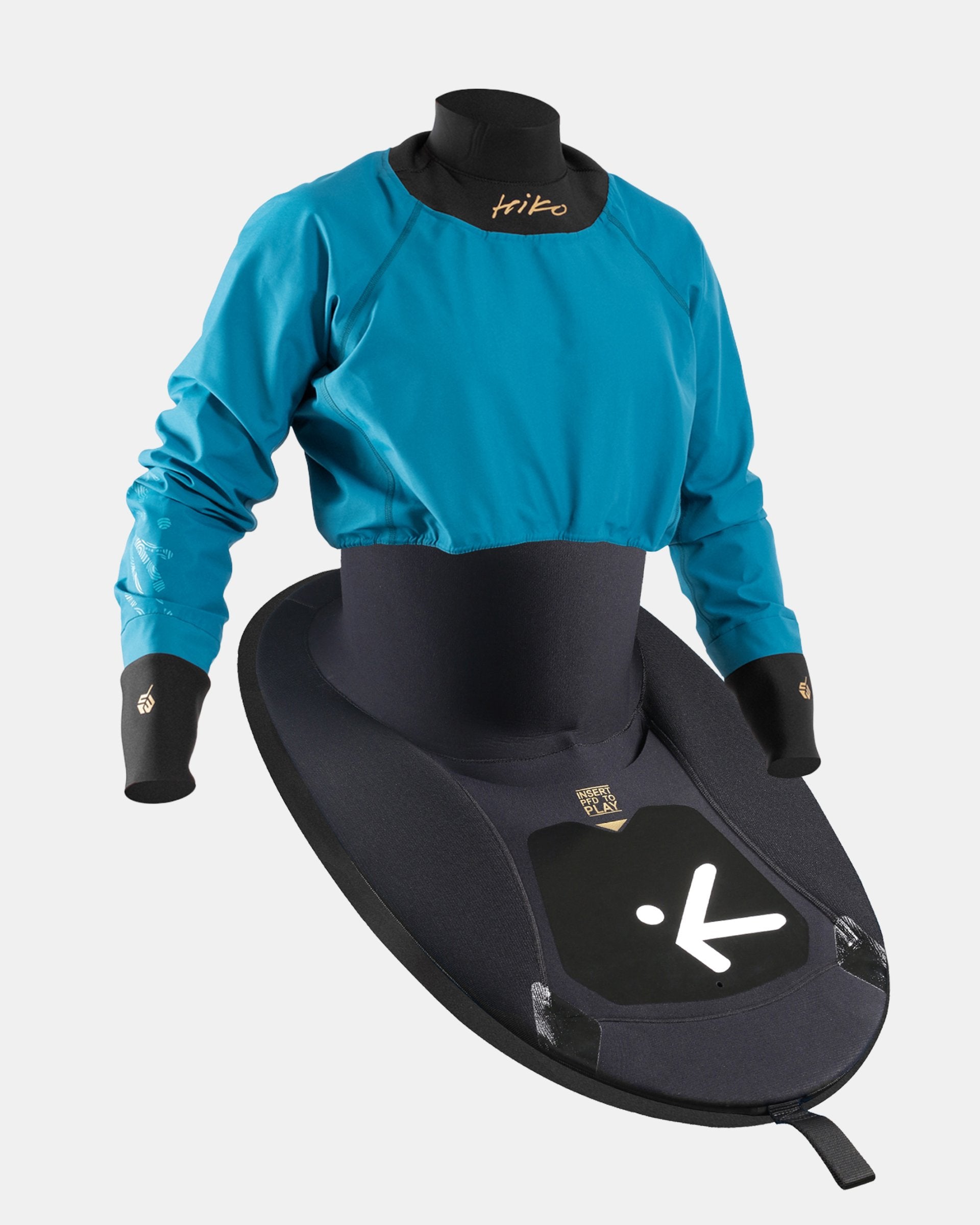 E1 SIROCCO X JACKPOT TOPDECK - SHERPA BLUE LONG SLEEVED - FRONT VEW 