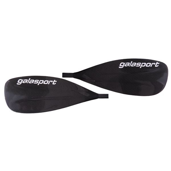 PAIR OF GALASPORT EITE CARBON BLADES - SHOWING GALASPORT LOGO IN WHITE 