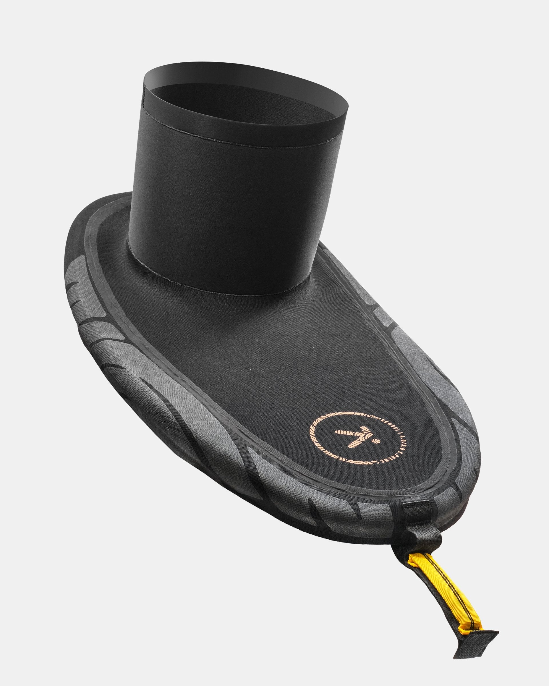 RAND DECK FRONT VIEW  - BLACK WITH HIKO LOGO AND YELLOW TAB 