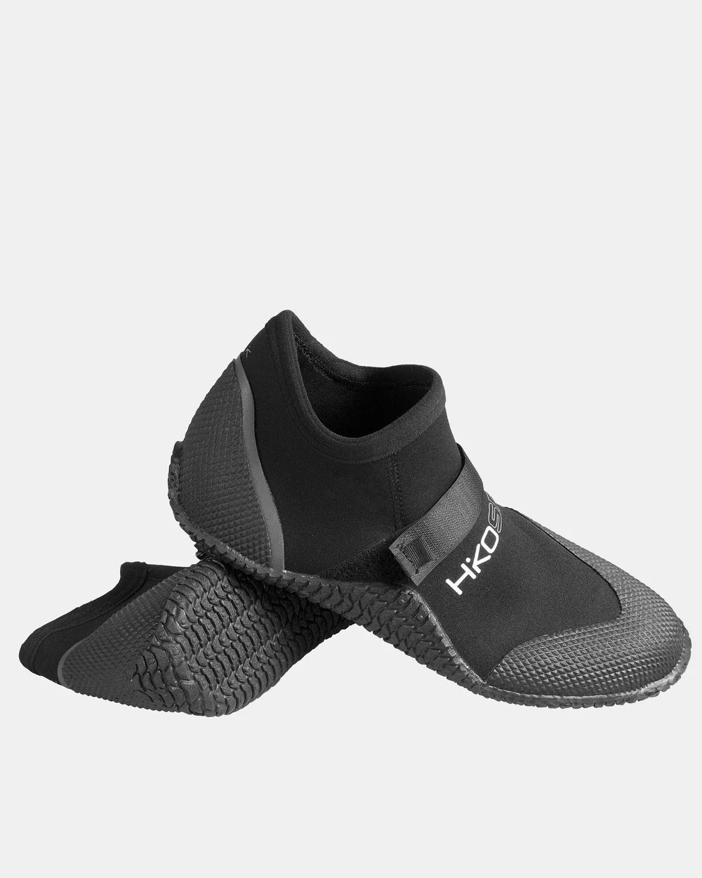 Hiko sneaker booties - pair with strap and white logo