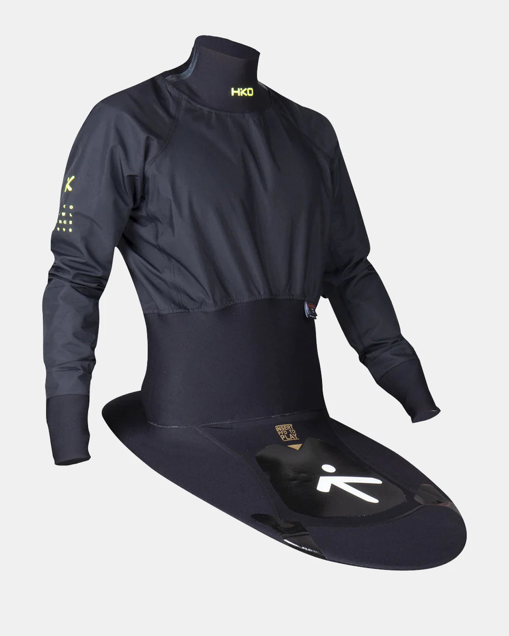 Hiko Jackpot x Sirocco LS - side voiew shown in black with yellow logo