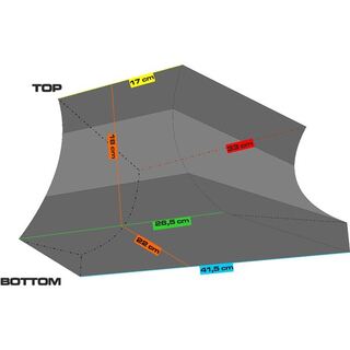 FOAM KNEELING BLOCK SKETCH SHOWING DIMENSIONS 