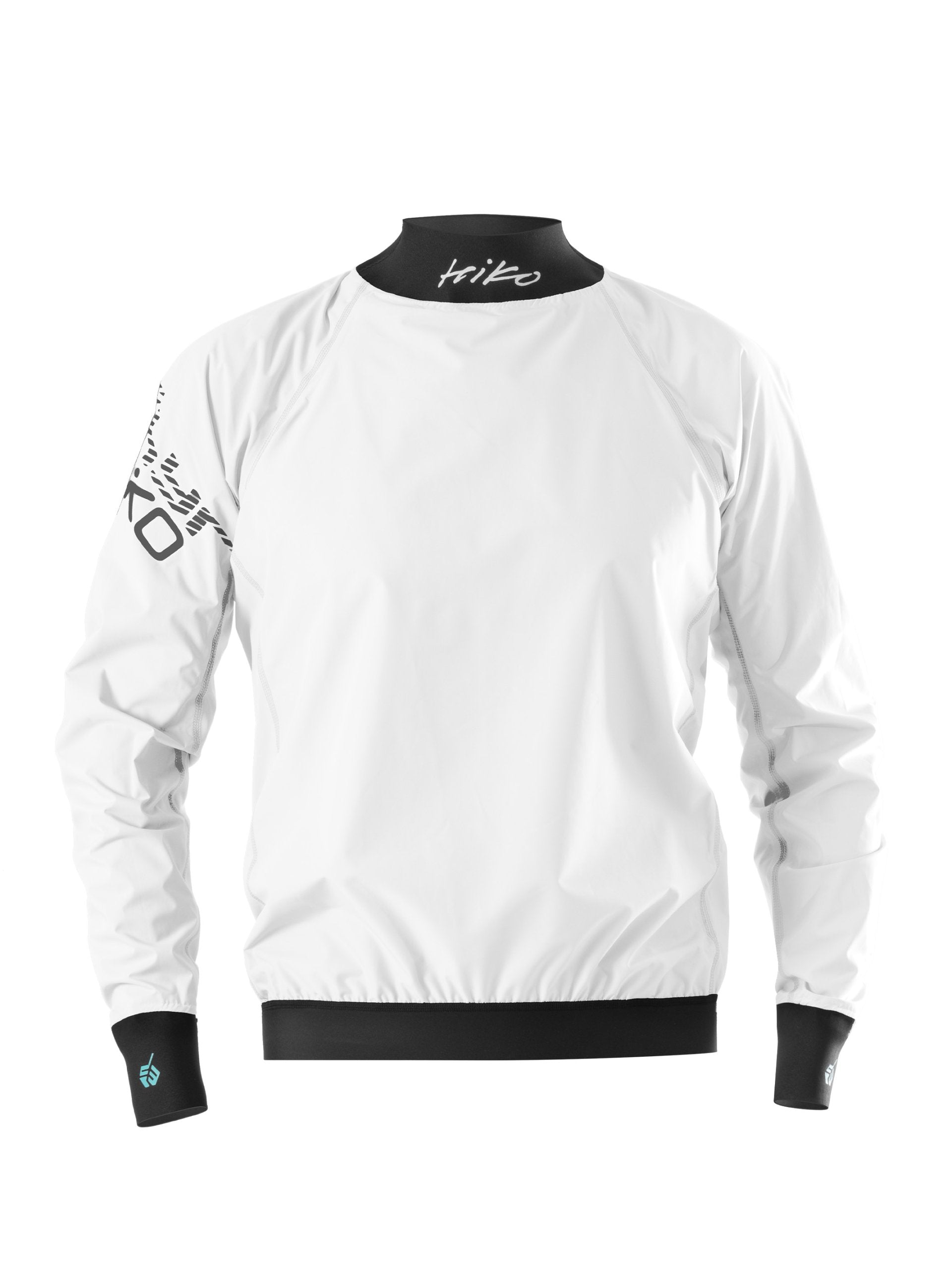 WHITE ZEPHYR RACE TOP LOMG SLEEVED - FRONT VIEW 